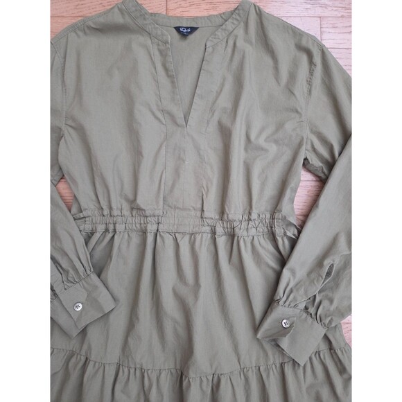 Rails Women's Size Small Ivy Mini Moss Green Tie Waist Tiered Dress - Picture 3 of 9